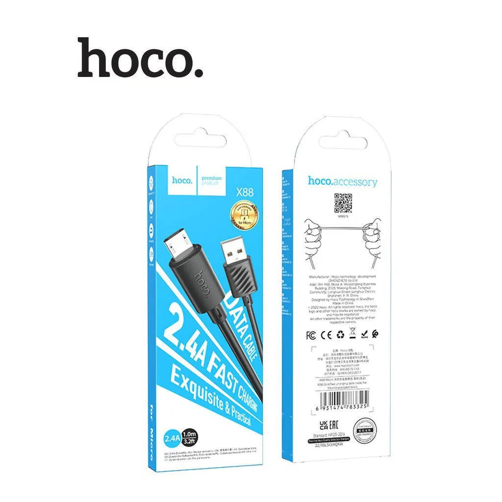 Hoco X88 Gratified Fast Charging & Data Cable