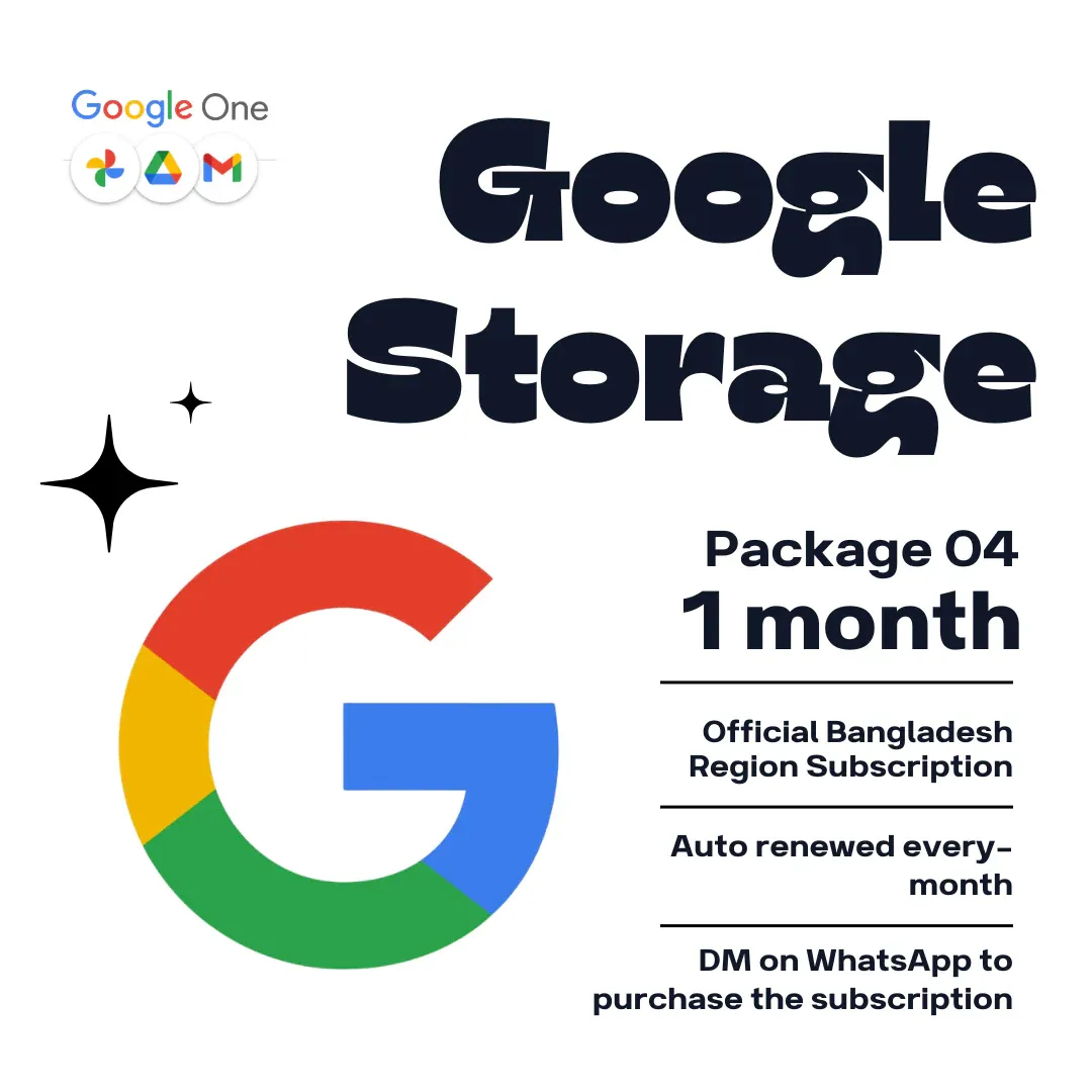 Google One 50GB Storage Subscription । Personal Account Access