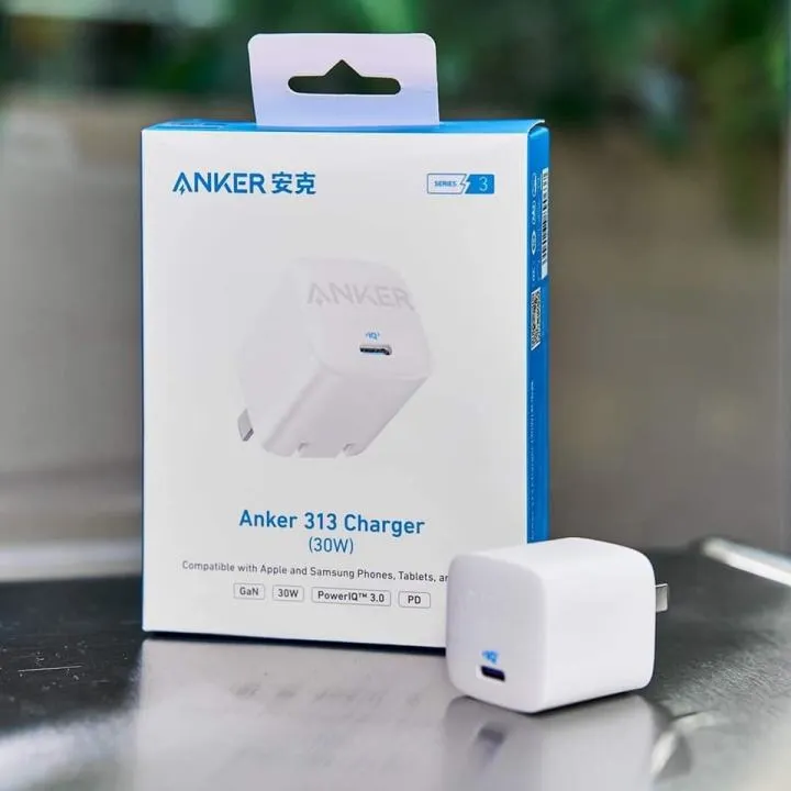 Anker 313 GaN 30W PIQ 3.0 GaN+PD । 18 Months Warranty